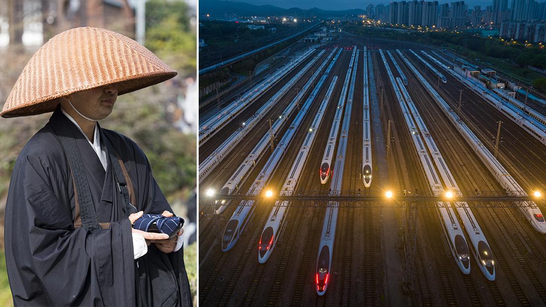 Monaco Buddista Scende Dal Treno Per Cercare Il Cellulare Sulle Rotaie