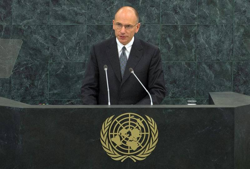 Enrico Letta  nel 2013 (Ansa)