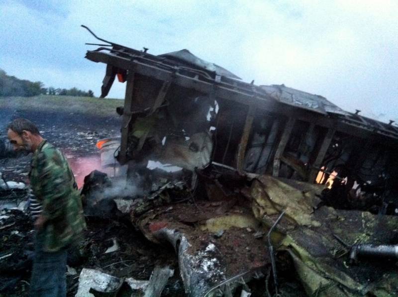 I rottami del Boeing della Malaysia Airlines abbattuto in Ucraina (Afp)