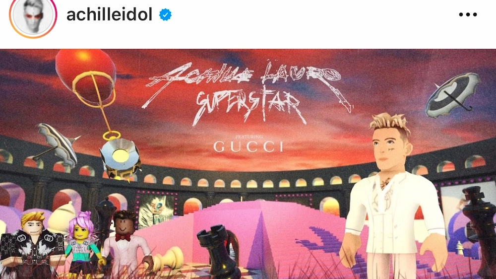 Il post su Instagram di Achille Lauro