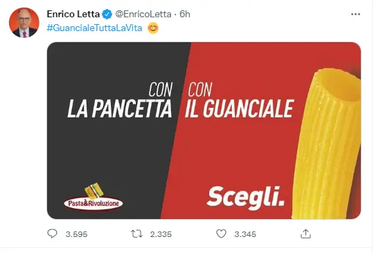 Elezioni, guanciale o pancetta? Il meme di Letta che ha fatto scatenare il web