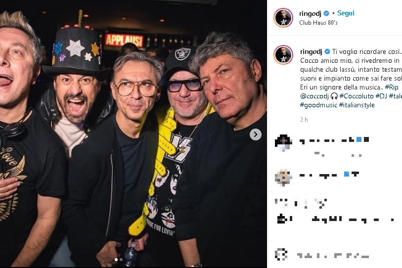 Dj Ringo, Albertino, dj Franco Moiraghi e Coccoluto a destra