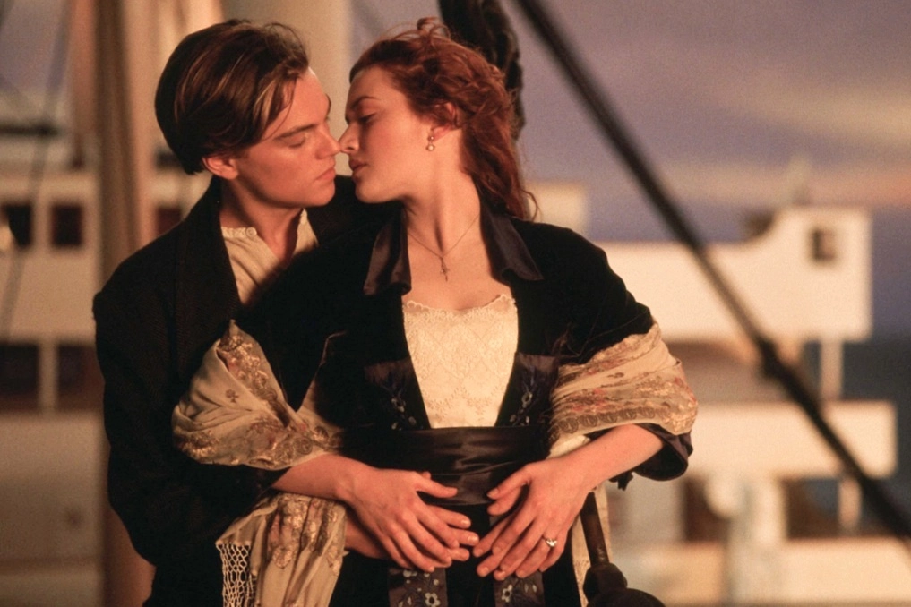 Rose e Jack sul set di Titanic: amore eterno