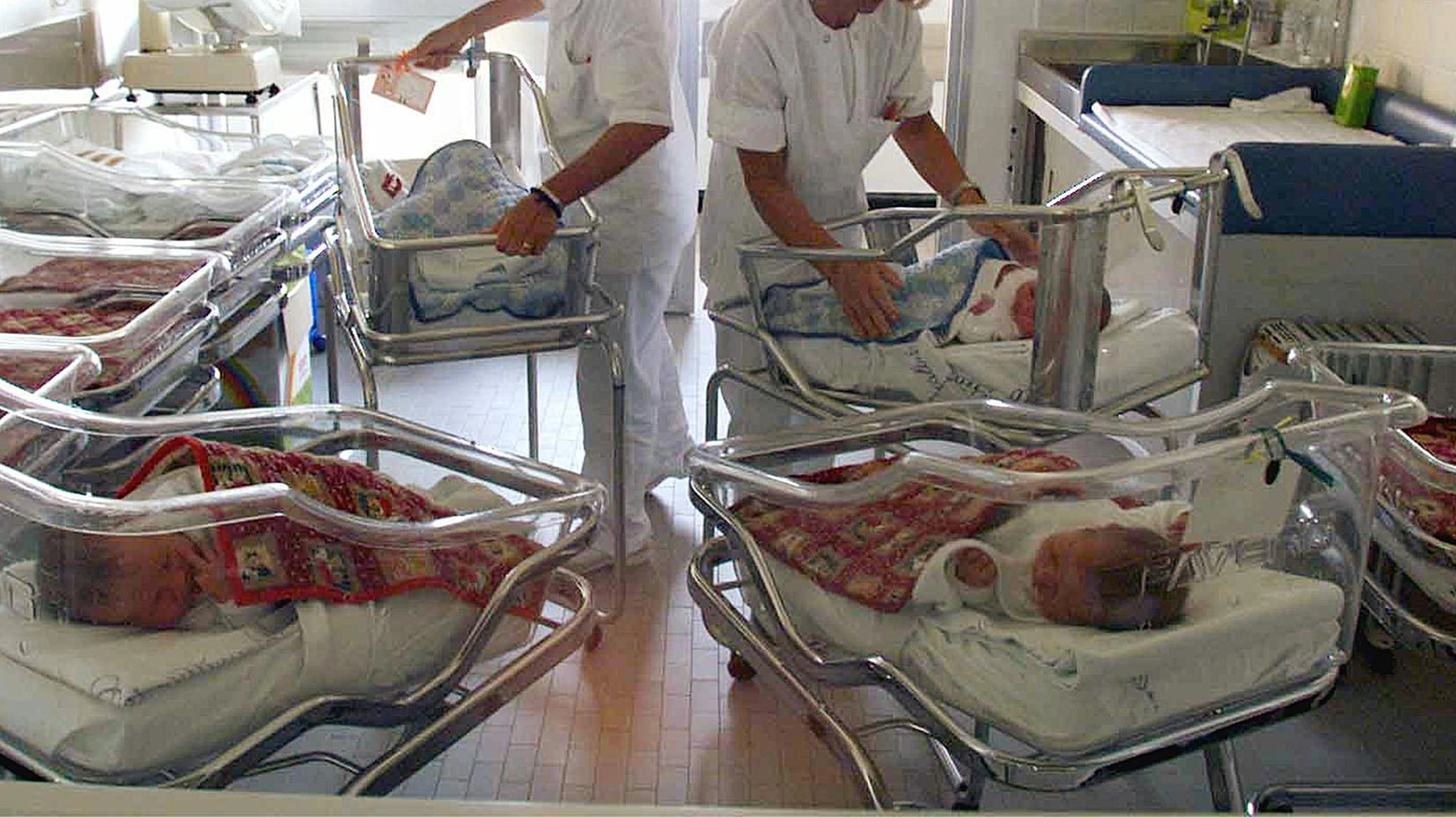 La nursery di un ospedale pedriatico