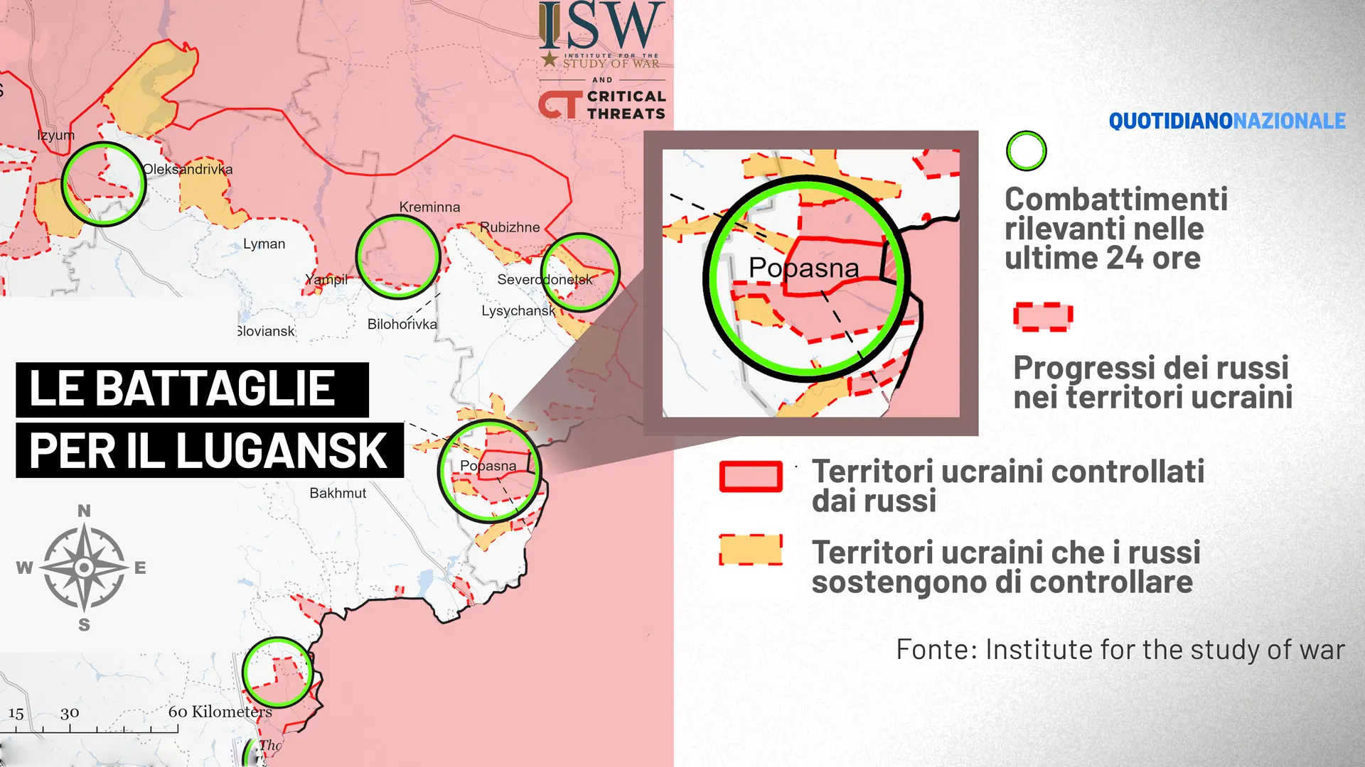 Ucraina, i russi avanzano in Donbass. I fronti chiave della guerra