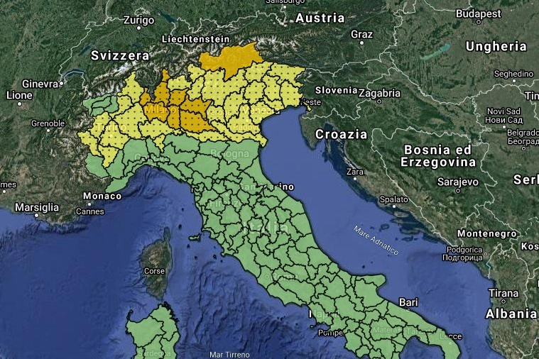 Il bollettino di criticità della Protezione civile per il 28 agosto