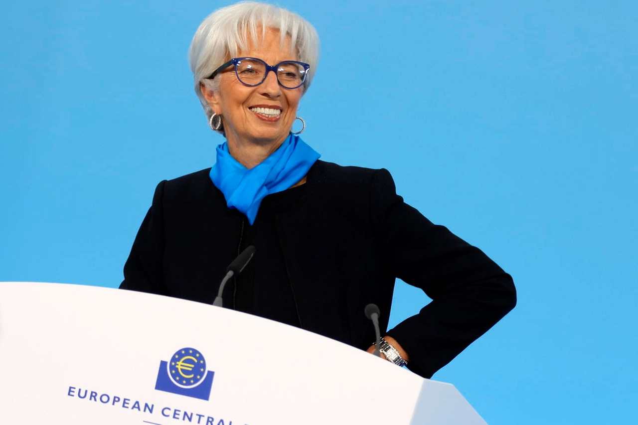 Christine Lagarde, presidente della Bce (Ansa)