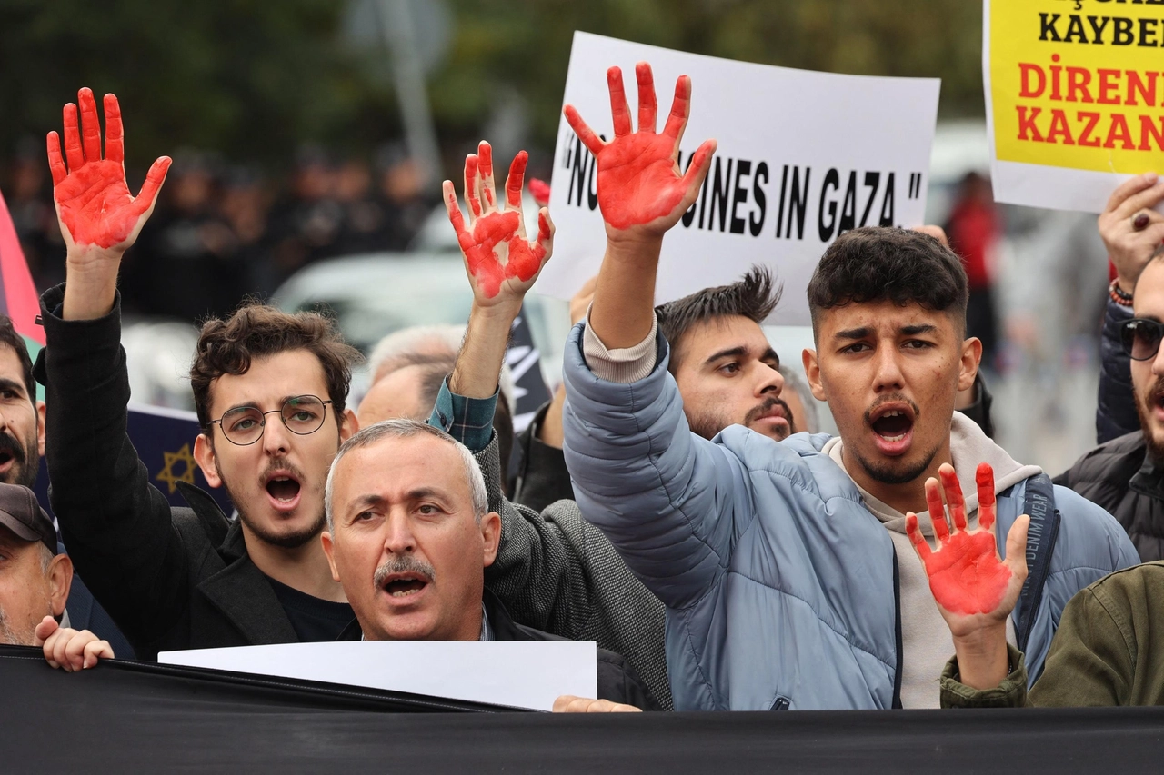 Protesta contro Israele e Usa ad Ankara