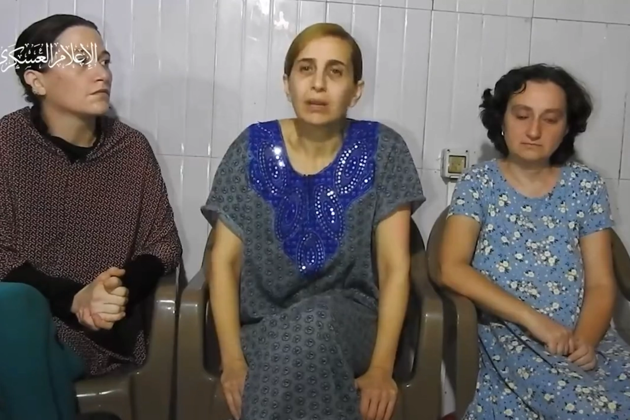 Yelena Tropanov, Danielle Aloni e Rimon Kirsht nel video rilasciato da Hamas