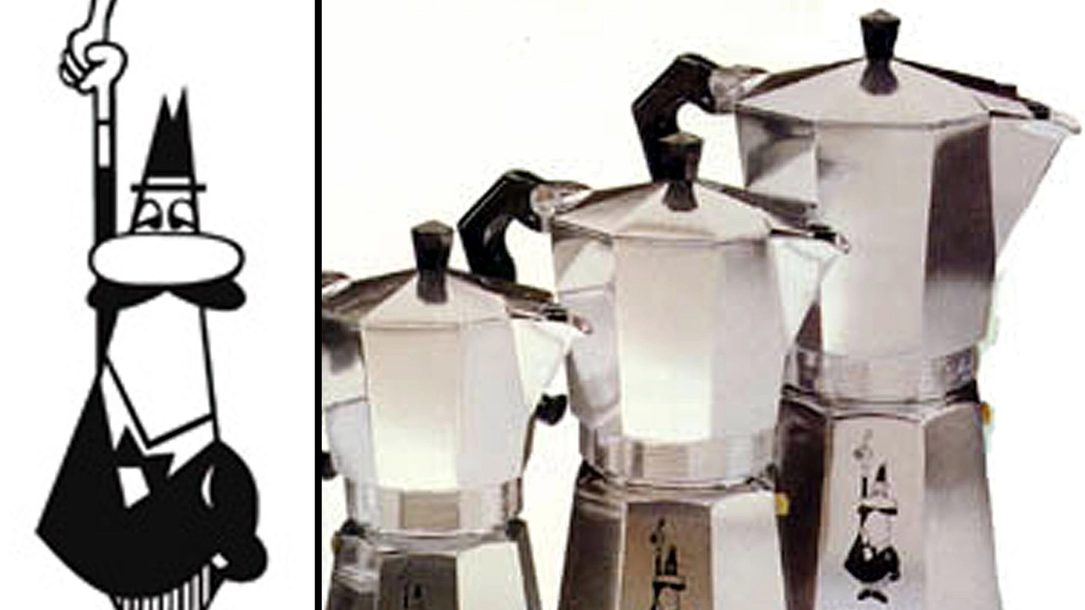 Bialetti, le moke, l'omino coi baffi