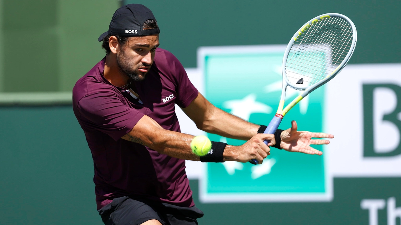 Matteo Berrettini in azione