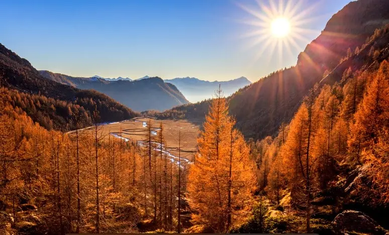 Foliage, in Valtellina le mille sfumature dell’autunno