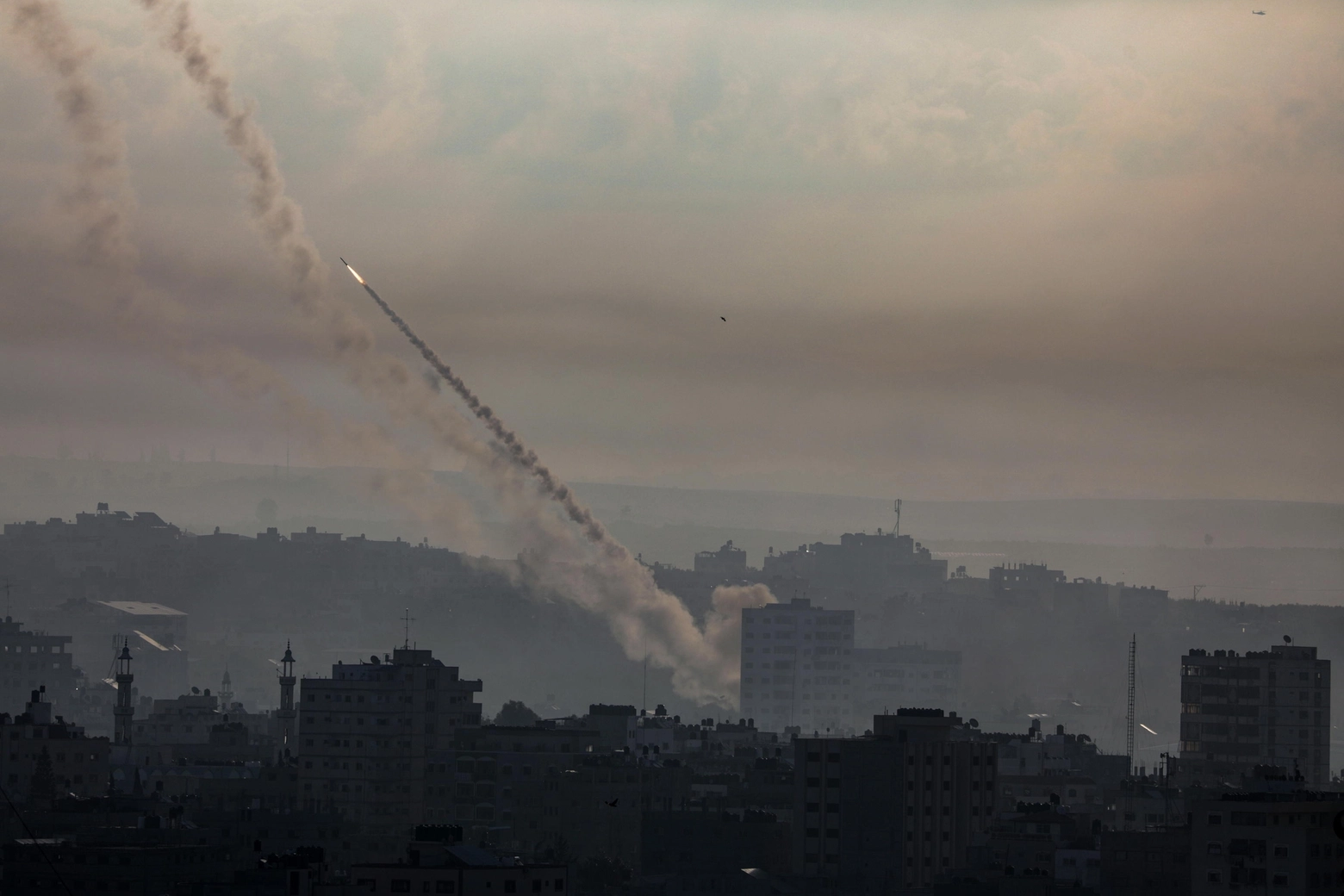 Missili di Gaza contro Israele (Ansa)