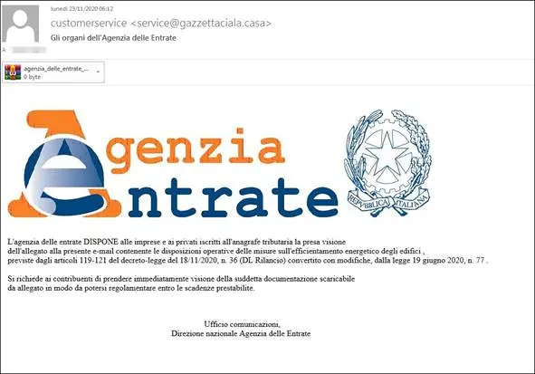 Dal superbonus alle tasse: la truffa gira via mail