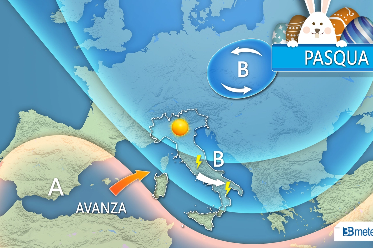 Pasqua, le previsioni meteo di 3bmeteo.com