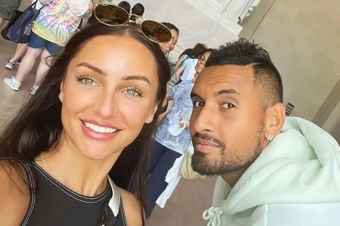 Nick Kyrgios, 27 anni e numero 20 del mondo, con la ex fidanzata Chiara Passari