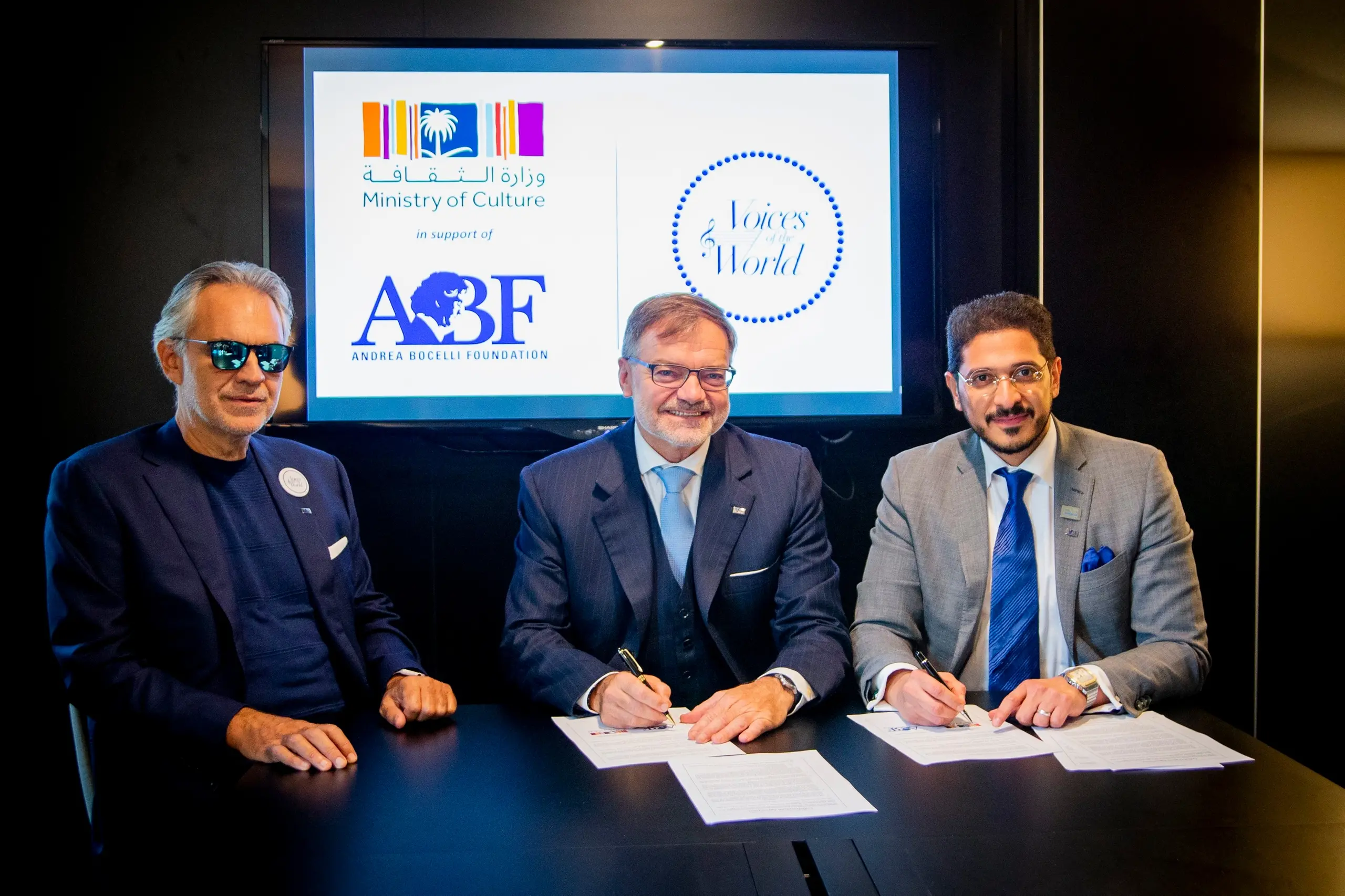 Ministero della cultura saudita e Andrea Bocelli Foundation uniti per Voices of the world