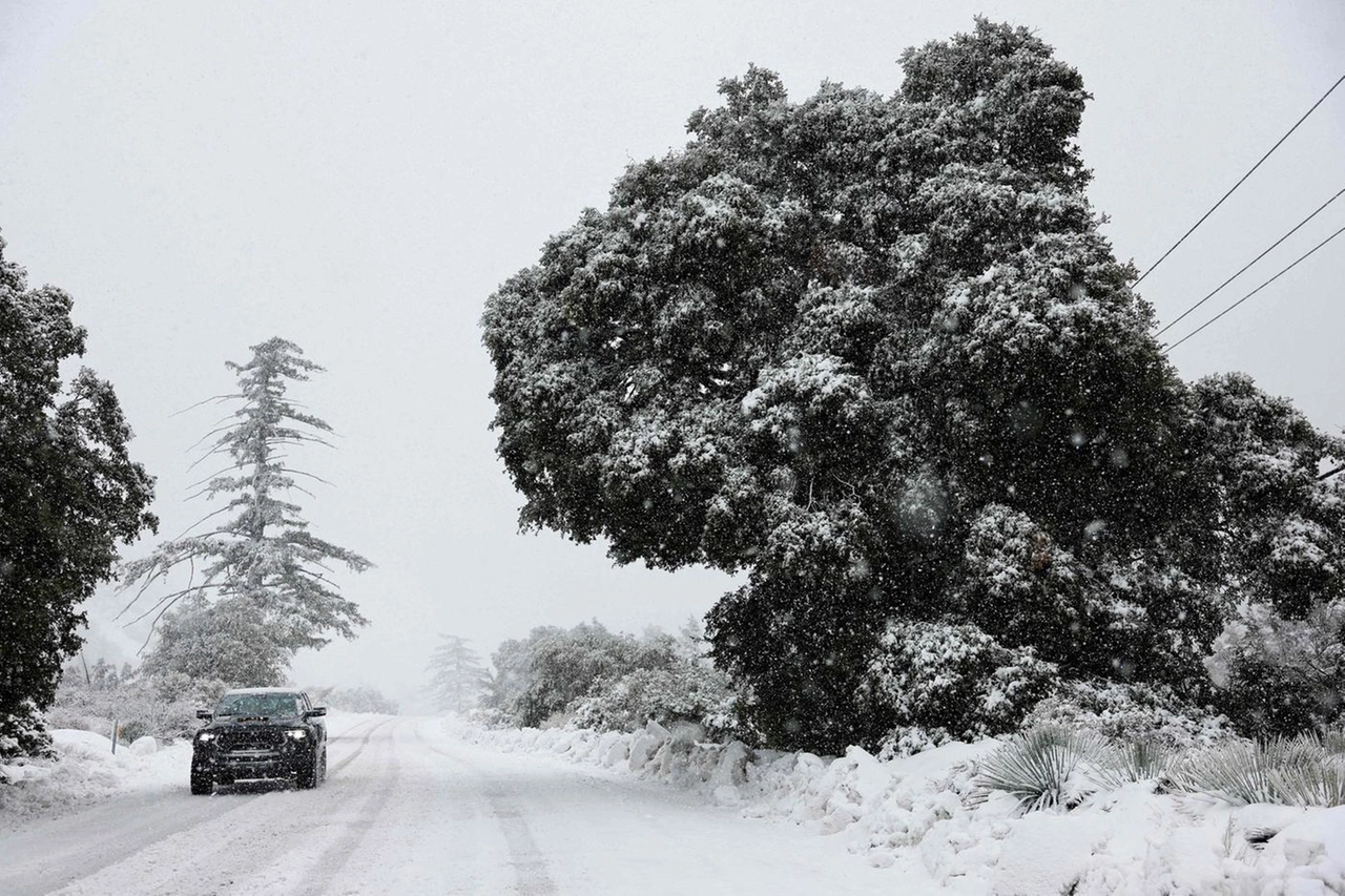 La neve in California (Ansa)