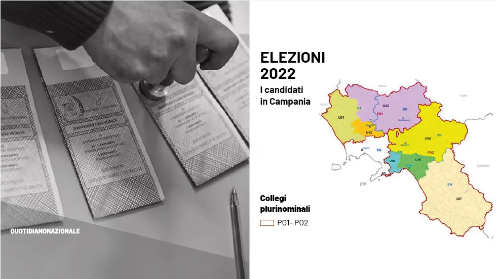 Elezioni 2022, candidati della Campania e fac simile della scheda elettorale