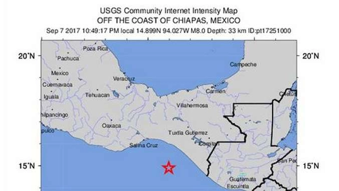 Sisma 8.0 in Messico, allerta tsunami