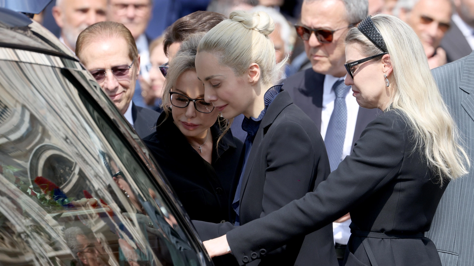 Marta Fascina ai funerali di Berlusconi (Ansa)