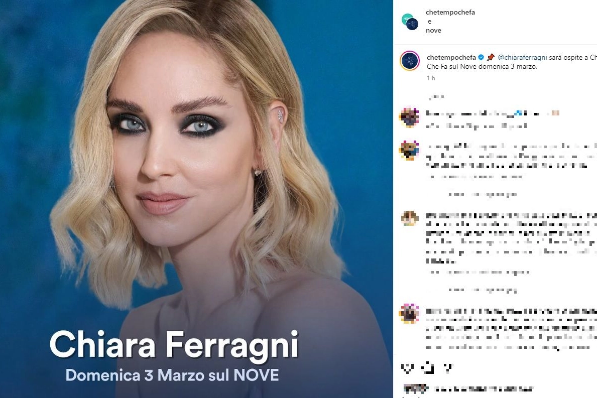 Chiara Ferragni sarà ospite da Fabio Fazio a 'Che tempo che fa'