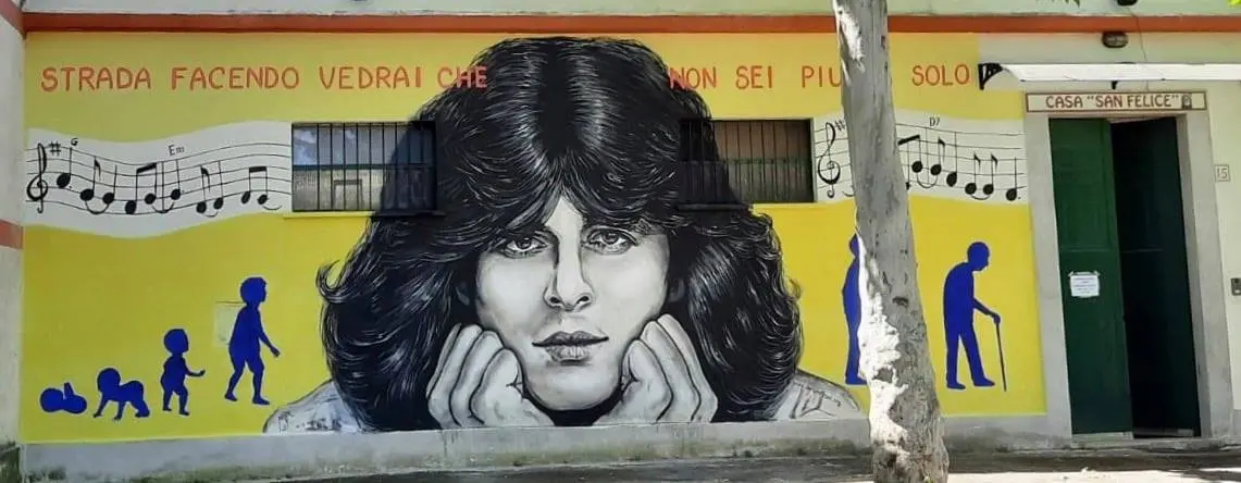 Roma, Centocelle regala a Claudio Baglioni un murale per i suoi 70 anni