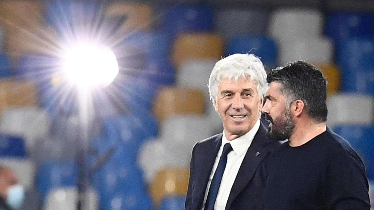 Naooli-Atalanta,Gian Piero Gasperini e Gennaro Gattuso (Ansa)