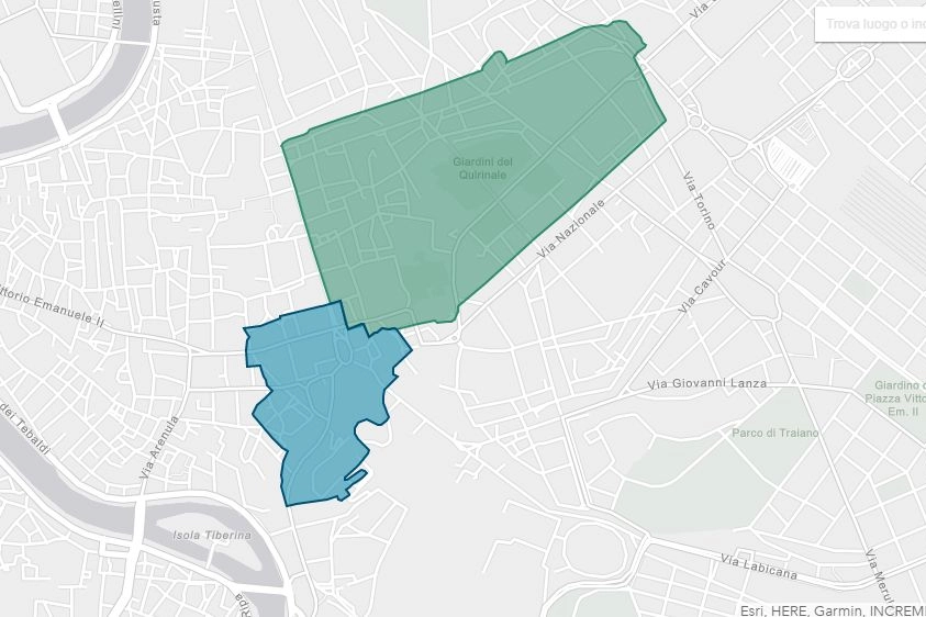 Trattati di Roma, sul sito del Comune le zone verde e blu