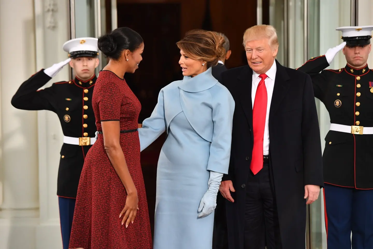 Insediamento Trump, Melania perfetta in Ralph Lauren