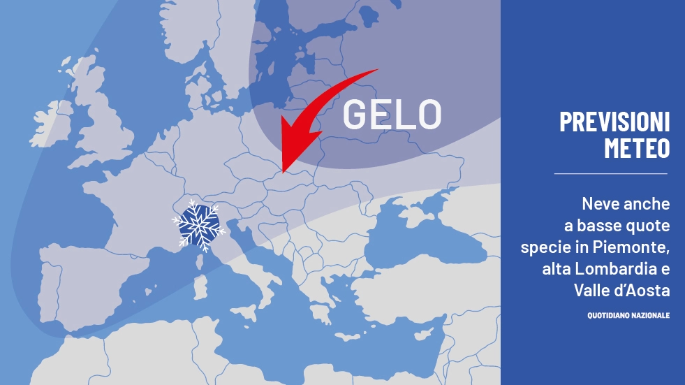 Previsioni meteo, arriva la neve anche a bassa quota