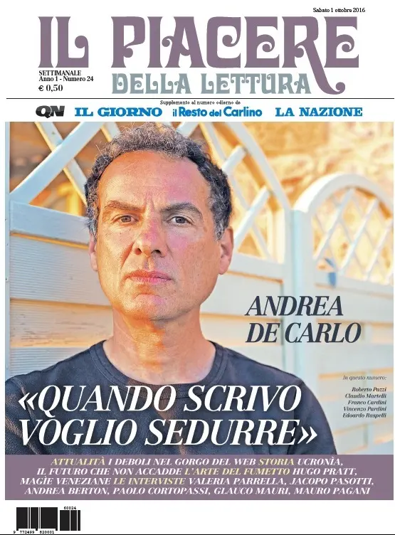 Il Piacere della lettura con Andrea De Carlo: "Quando scrivo voglio sedurre"