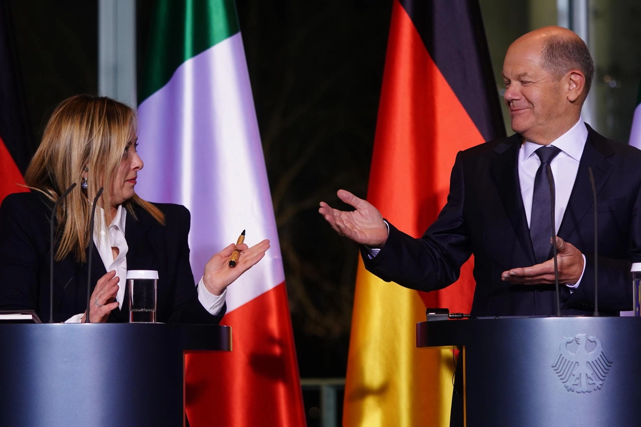 Giorgia Meloni e il cancelliere Olaf Scholz