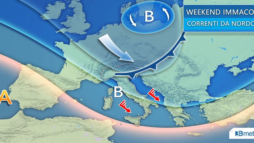 Meteo, il peggioramento del weekend: il grafico di 3bmeteo.com