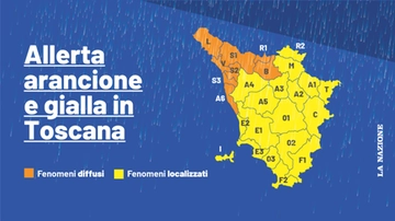 Meteo, allerta arancione sulle zone alluvionate: temporali forti e rischio idrogeologico