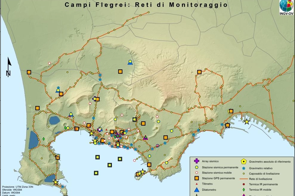 Campi Flegrei, le reti di monitoraggio Ingv