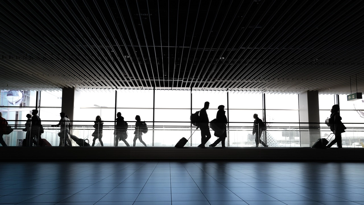 Passeggeri in aeroporto