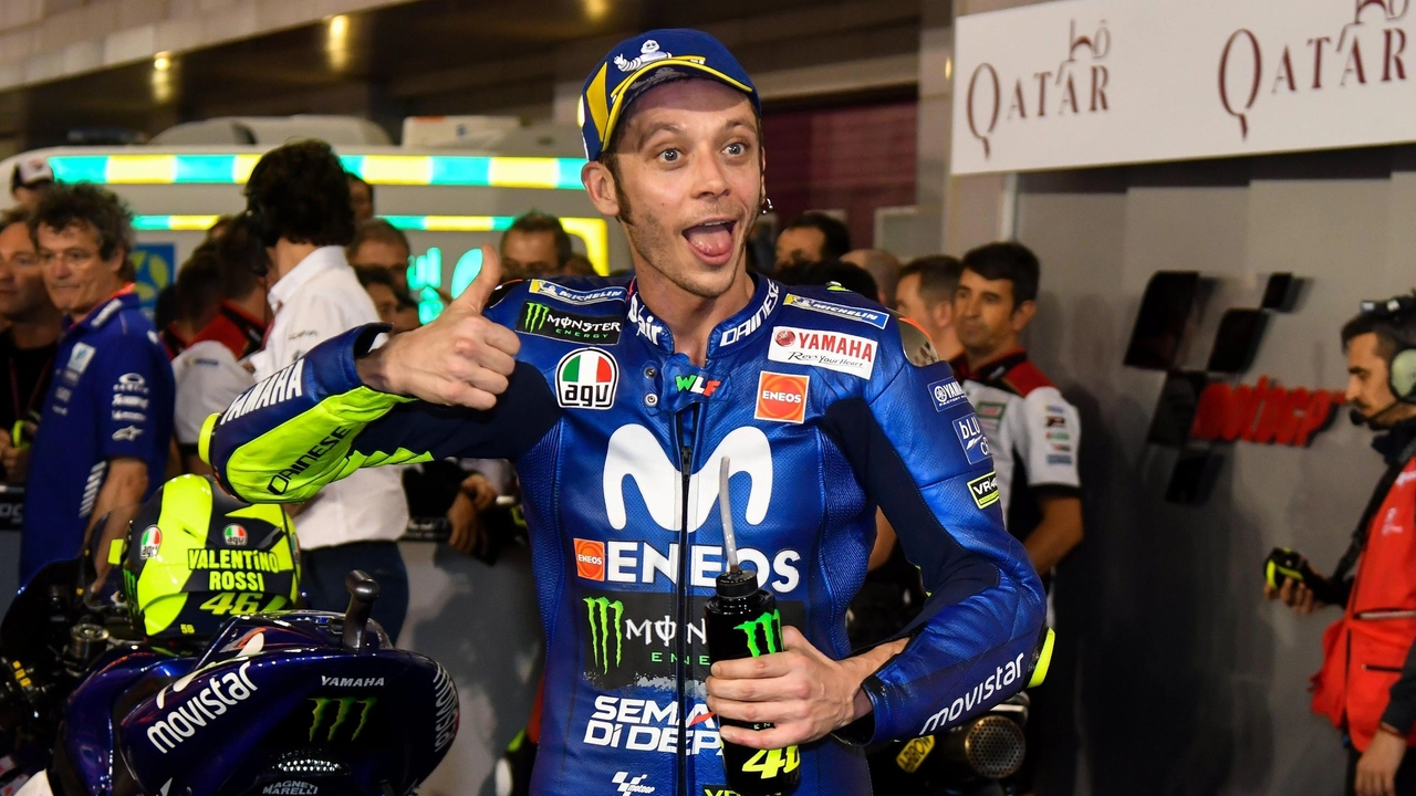 Motogp, Valentino Rossi in Qatar lo scorso anno (Ansa)