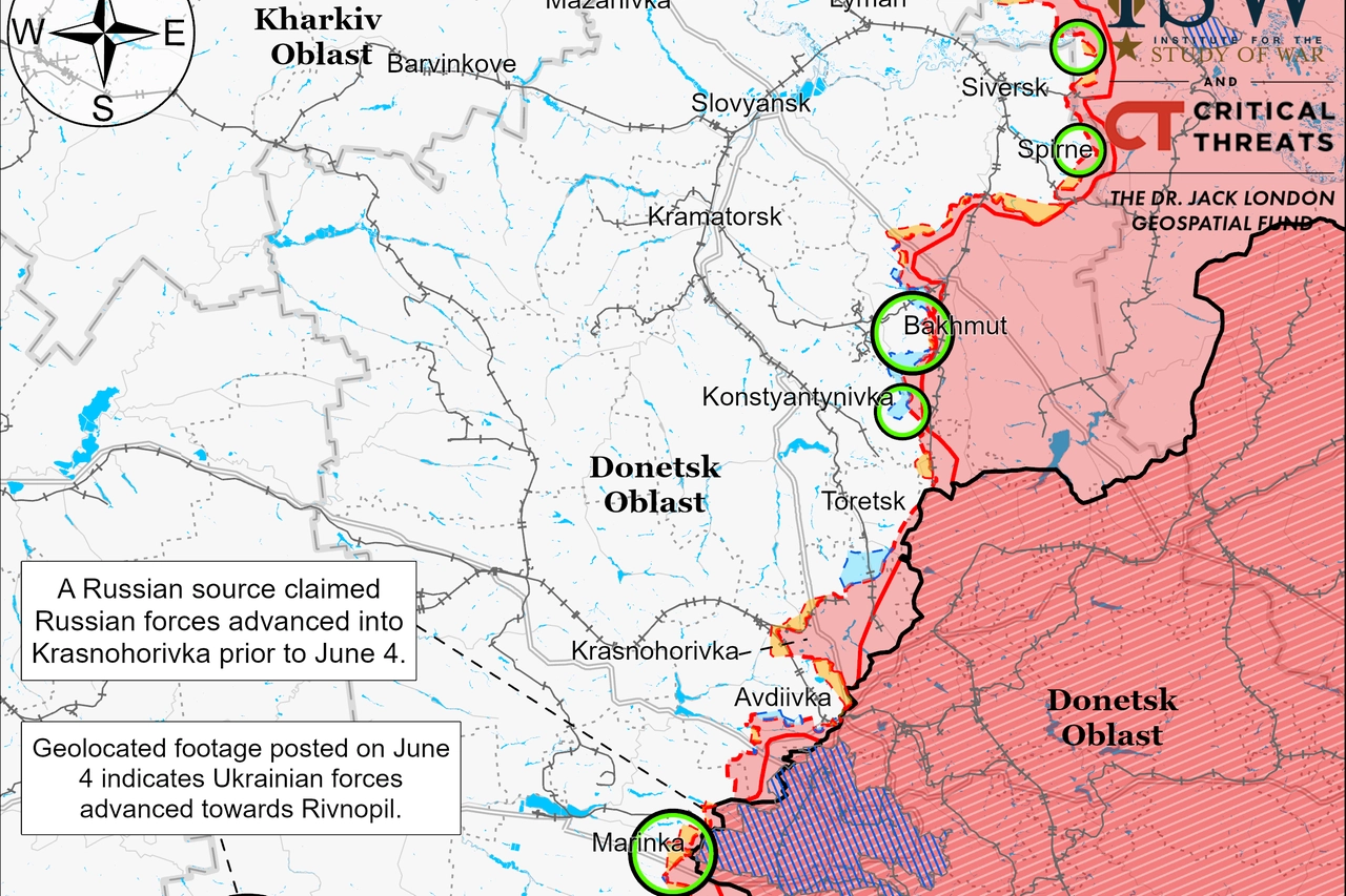 Ucraina, la mappa Isw