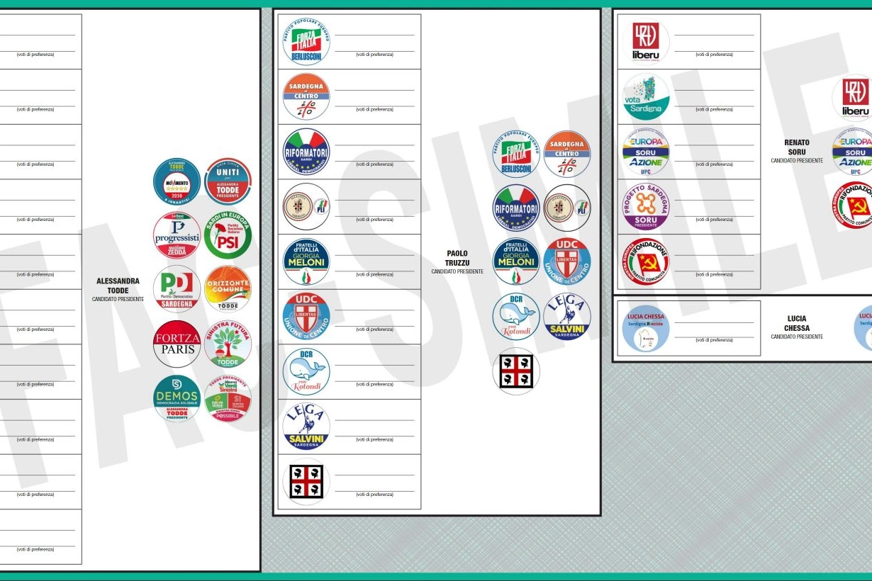 Il fac-simile della scheda elettorale