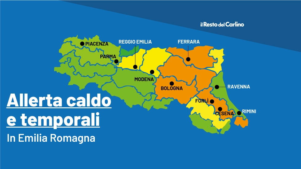 La mappa delle zone a rischio arancione e giallo