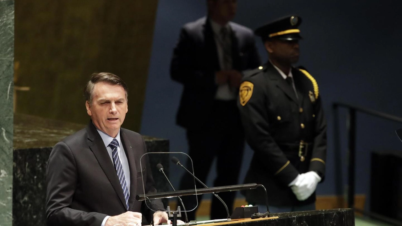  Jair Bolsonaro parla all'Assemblea generale dell'Onu (Ansa)