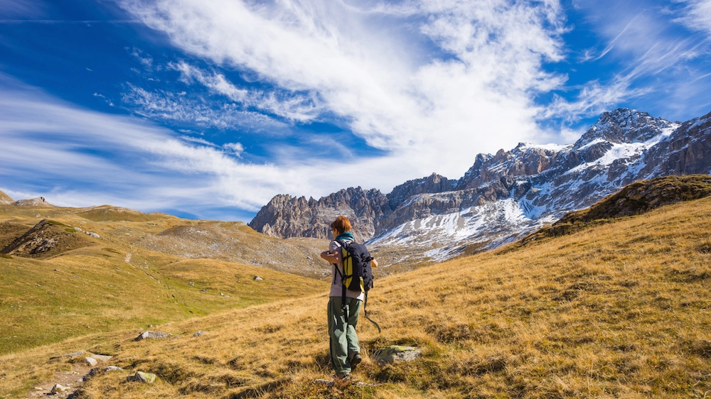 Un paesaggio panoramico sulle Alpi