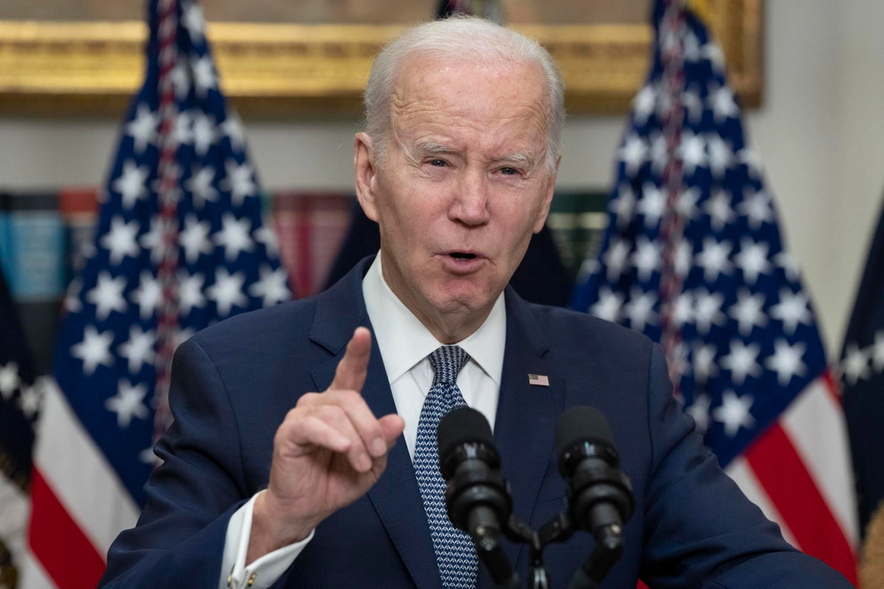 Il presidente Usa Joe Biden parla del caso Silicon Vallery Bank (Ansa)