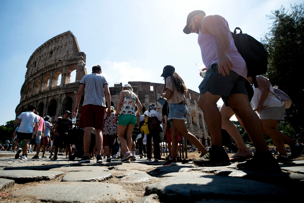 Turisti al Colosseo