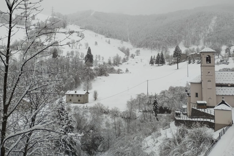 Morterone ricoperta di neve