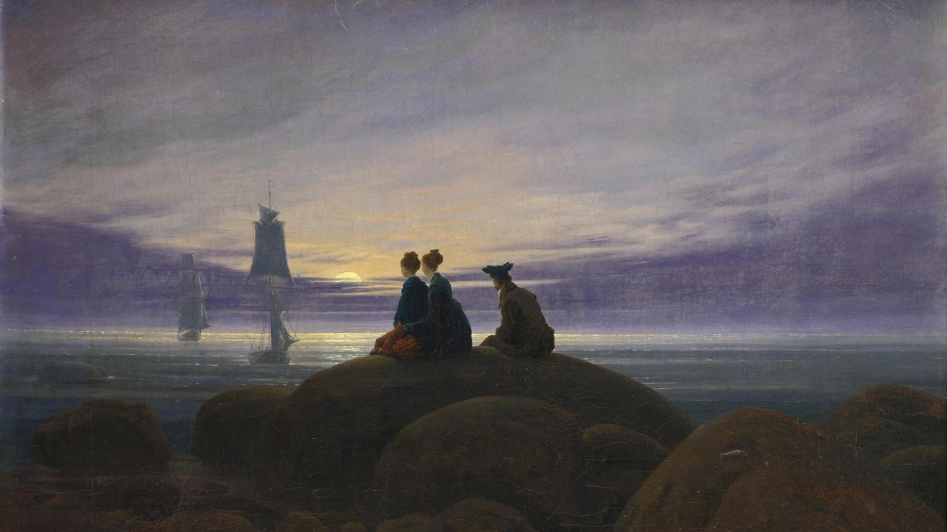 Moonrise over the sea di Caspar David Friedrich