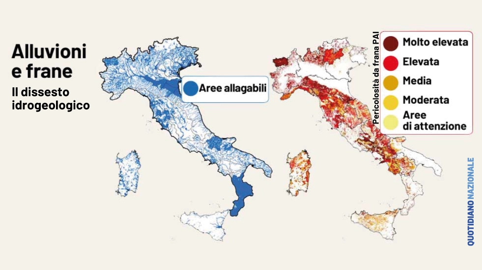 Dissesto idrogeologico: alluvioni e frane