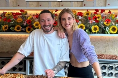 Chiara Ferragni con lo chef Cedric Grolet