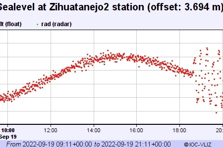 Il mareografo di Zihuatanejo e le onde generate dal terremoto in Messico